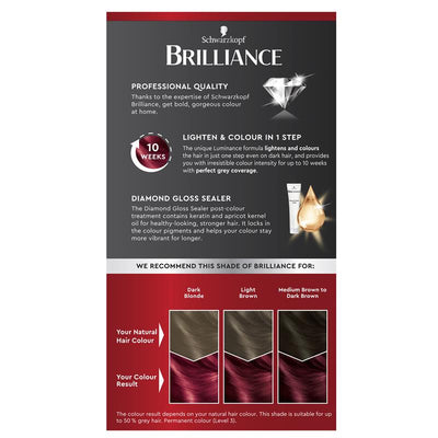 Schwarzkopf Brilliance L43 Smouldering Red - Permanent Hair Color 60ml