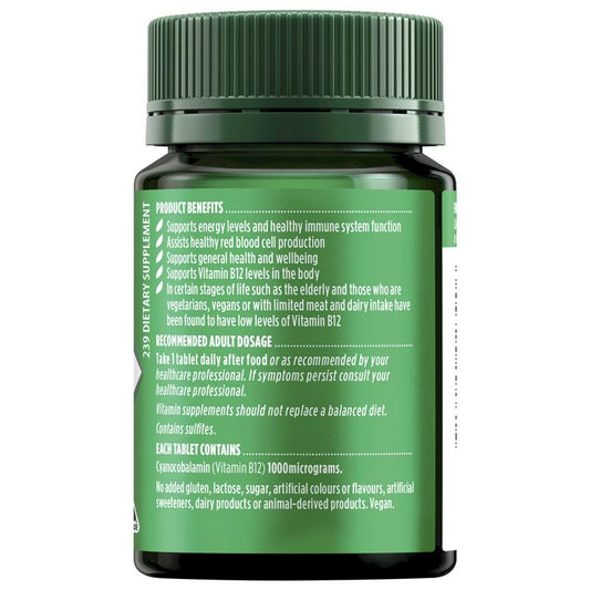 Nature's Own Vitamin B12 1000mcg - 60 Tablets for Energy & Immune Support-Auzzi Store