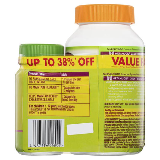 Metamucil Fibrecaps Value Bundle - 300 + 100 Capsules - Auzzi Store