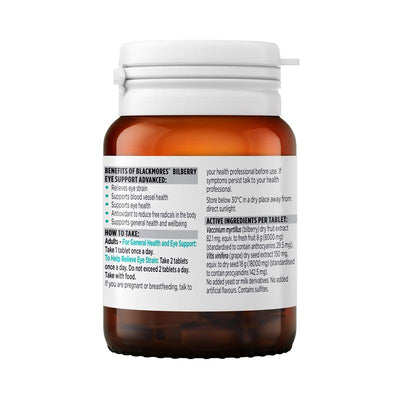 Blackmores Bilberry Eye Support Advanced - 30 Tablets
