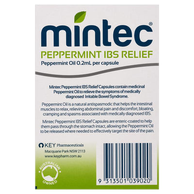 Mintec Peppermint IBS Relief Capsules Enteric-Coated 60 Capsules