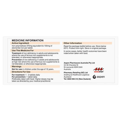 Maltofer Iron Supplement 100mg Polymaltose - 30 Tablets