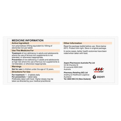 Maltofer Iron Supplement 100mg Polymaltose - 30 Tablets