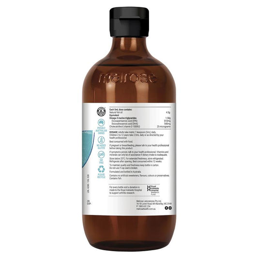 Melrose Omega Fish Oil + Vitamin D Joint & Bone 500ml-Auzzi Store