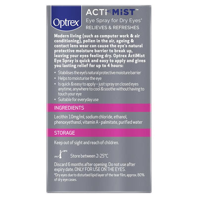 Optrex ActiMist Dry Eye Spray - 10mL