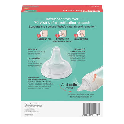 Pigeon SofTouch 240ml PP Bottle Twin Pack - Perfect for 3+ Months