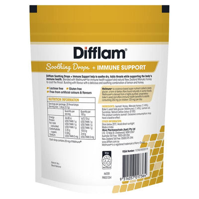 Difflam Soothing Drops with Immune Support - Honey & Lemon Flavor (20 Drops)