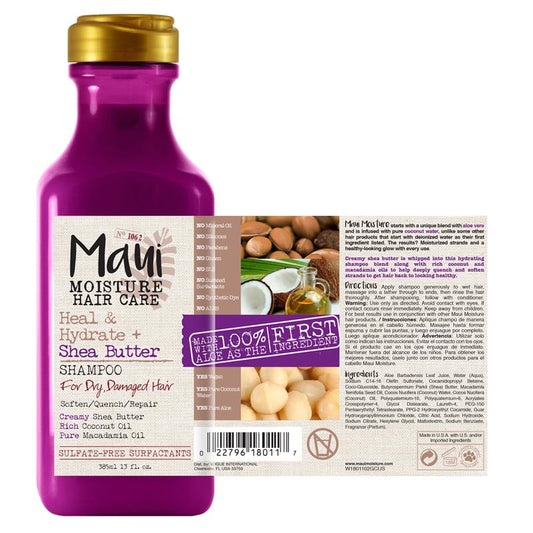 Maui Moisture Heal & Hydrate + Shea Butter Shampoo for Dry & Damaged Hair 385mL - Auzzi Store