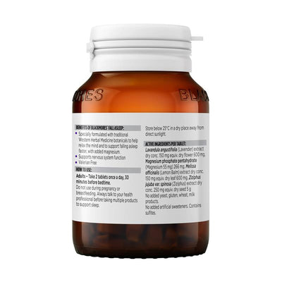 Blackmores Fall Asleep - 60 Tablets for Restful Sleep