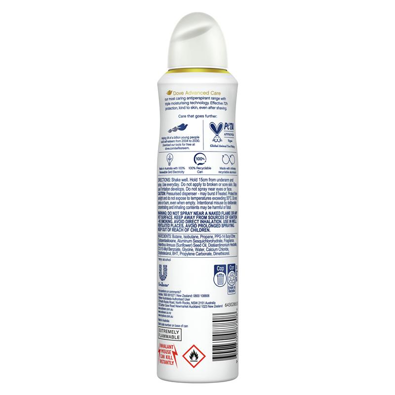 Dove Advanced Care Coconut & Jasmine Antiperspirant Deodorant Spray 250ml