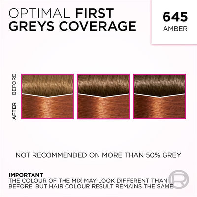 L'Oreal Paris Casting Crème Gloss Semi-Permanent Hair Colour - 645 Amber (Ammonia Free)