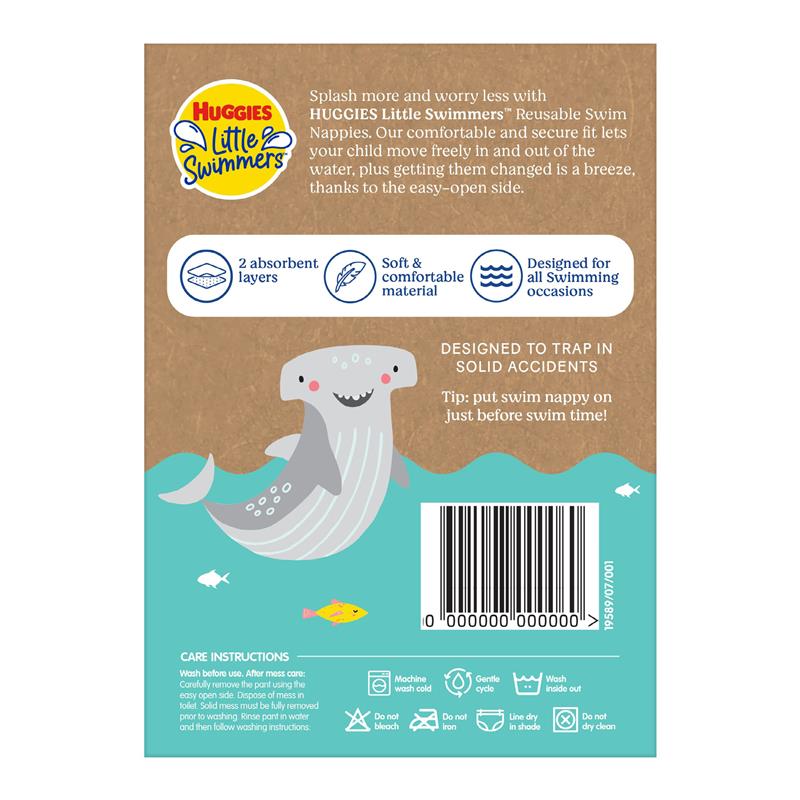 Huggies Little Swimmers Reusable Swim Nappies - Watermelon Crush Size S