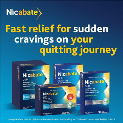 Nicabate Gum 4mg Extra Fresh 100 Pieces - Effective Smoking Cessation Aid