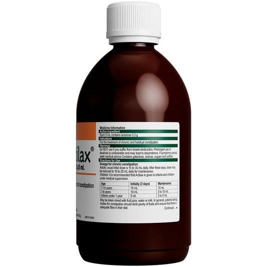Actilax Mixture 500mL - Effective Relief for Chronic Constipation – view 2 - Auzzistore