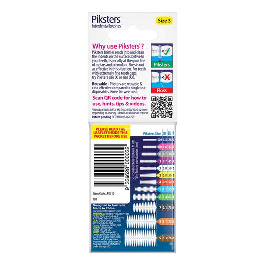 Piksters Interdental Brushes Size 3 Yellow - 10 Pack for Effective Cleaning – view 2 - Auzzistore