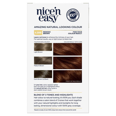Clairol Nice N Easy 4.5RB Natural Reddish Brown Permanent Hair Colour - 173g