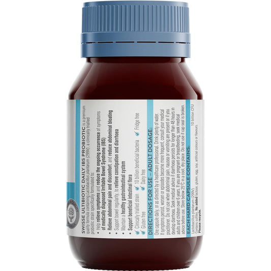 Swisse Ultibiotic Daily IBS Probiotic - 30 Capsules for Digestive Health - Auzzi Store