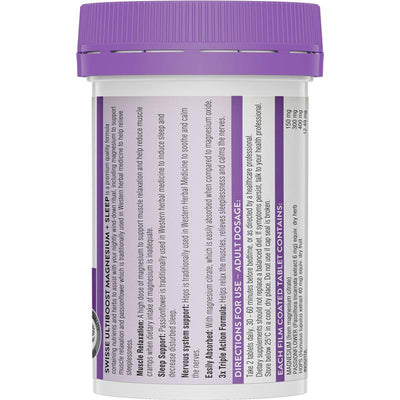 Swisse Ultiboost Magnesium + Sleep 60 Tablets for Relaxation