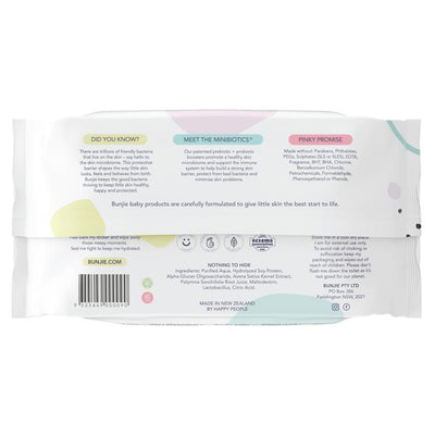 Bunjie Probiotic Baby Wipes - 80 Pack