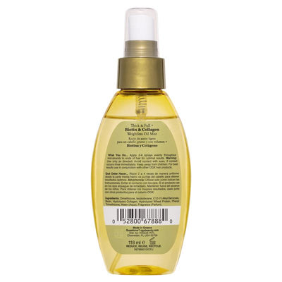OGX Biotin & Collagen Volumising Weightless Oil Mist 118ml - Thicker, Fuller Hair