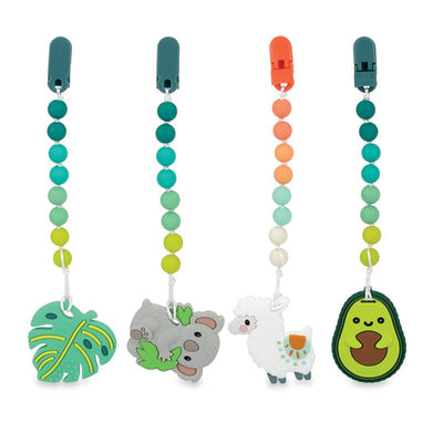 Nuby Silicone Drop Pacifinder with Teether - Baby Pacifier Clip