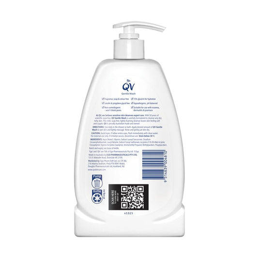 QV Gentle Wash for Dry & Sensitive Skin - Soap-Free Cleanser - 500g – view 2