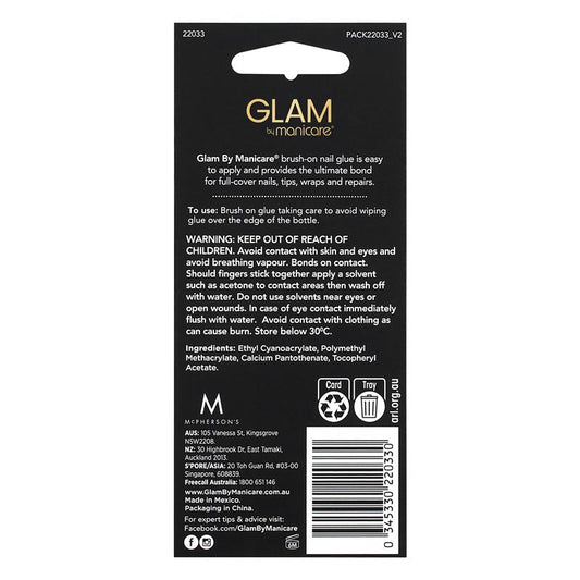 Glam By Manicare Brush On Nail Glue - 4g-Auzzi Store