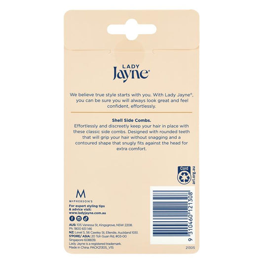 Lady Jayne Shell Side Comb, Pack of 4-Auzzi Store