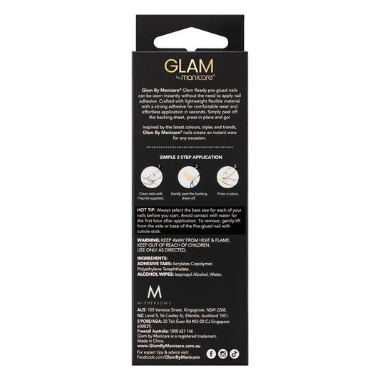 Glam By Manicare Glam Ready Pre-Glued Nails - Off The Runway - 30 Pieces – view 2