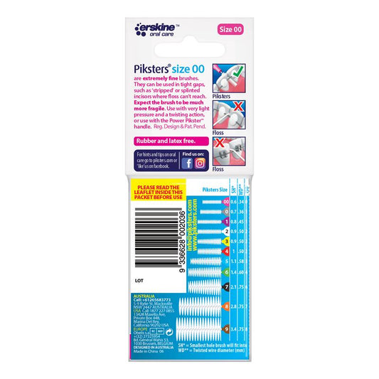 Piksters Interdental Brushes Size 00 Pink - 10 Pack - Auzzi Store