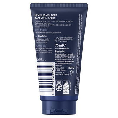NIVEA for Men Deep Face Scrub - 75ml