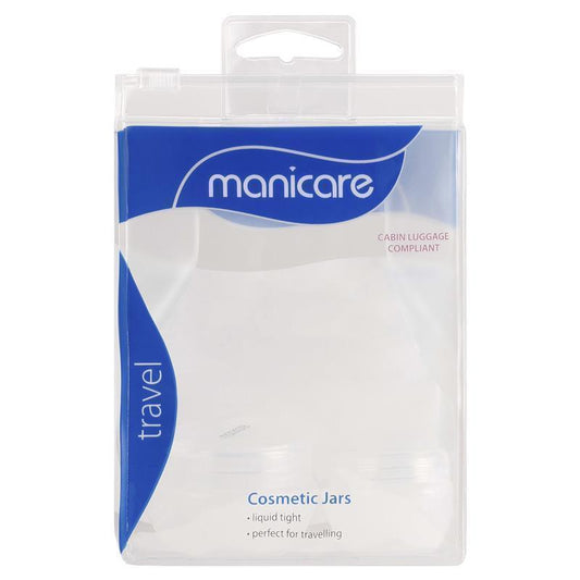 Manicare Travel Cosmetic Jars 2 Pack - Liquid Tight & Travel Safe-Auzzi Store