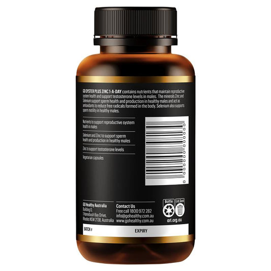 GO Healthy Oyster Plus Zinc 1-A-Day 120 Capsules – Male Health Support – view 2