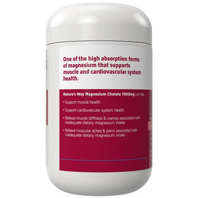Nature's Way Magnesium Chelate 1000mg - 100 Tablets