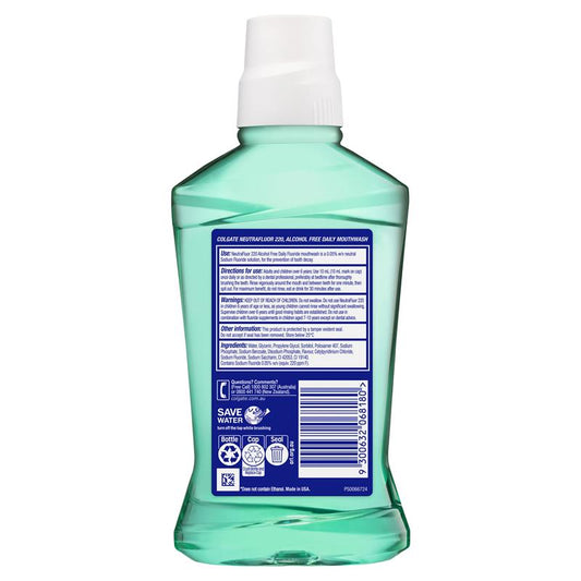 Colgate NeutraFluor 220 Daily Fluoride Mouthwash Mint 473mL - Alcohol-Free Protection-Auzzi Store