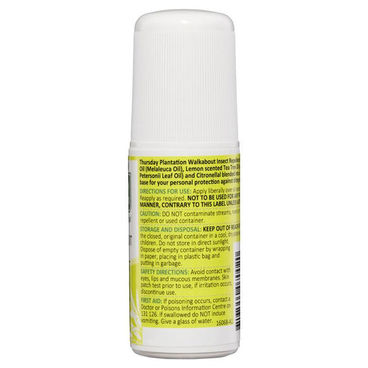 Thursday Plantation Walkabout Insect Repellent Roll-On - 50mL with Tea Tree Oil-Auzzi Store