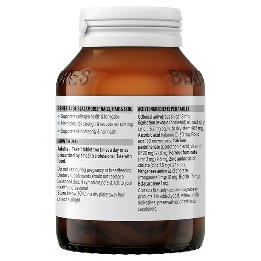 Blackmores Nails Hair and Skin 180 Tablets - Essential Nutrients for Beauty – view 2