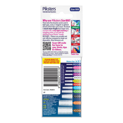 Piksters Interdental Brushes Size 000 Navy Blue - 10 Pack