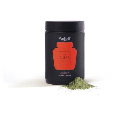 WelleCo Super Elixir Blood Orange Daily Greens Powder 300g Jar