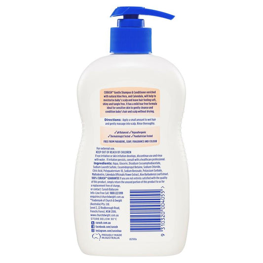 Curash Gentle Shampoo & Conditioner 400ml - Tear-Free & Hypoallergenic – view 2 - Auzzistore