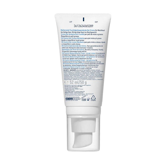 CeraVe Oil Control Moisturising Gel Cream 52ml - Lightweight Hydration for Oily Skin