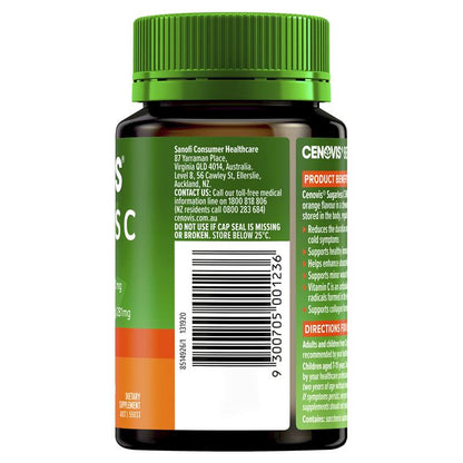 Cenovis Sugarless Vitamin C 500mg - 100 Orange Chewable Tablets