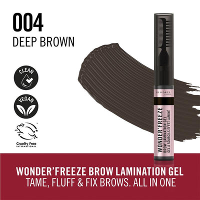 Rimmel Wonder Freeze Brow Lamination Gel 004 Deep Brown