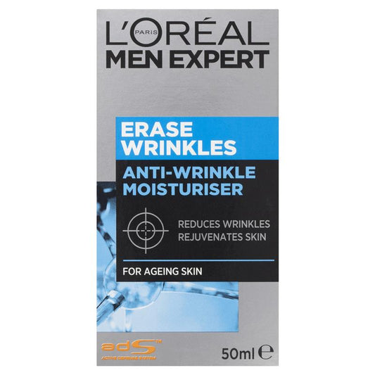 L'Oreal Men's Expert Erase Wrinkles Moisturising Cream - 50ml-Auzzi Store