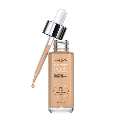 L'Oréal Paris True Match Nude Plumping Tinted Serum Foundation Medium 4-5