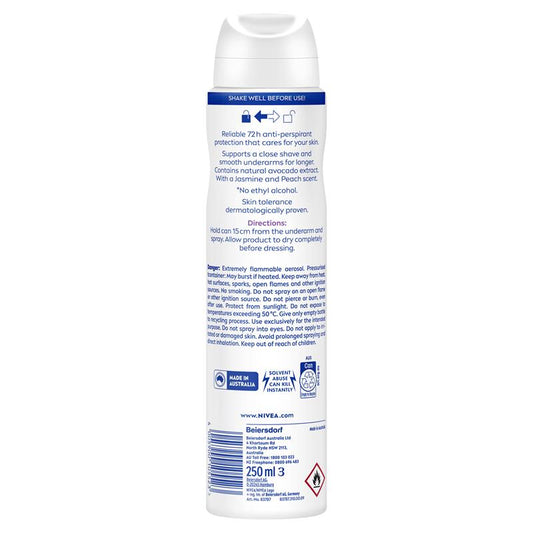 NIVEA Double Effect Avocado Deodorant Aerosol, 72H Protection, 250ml – view 2