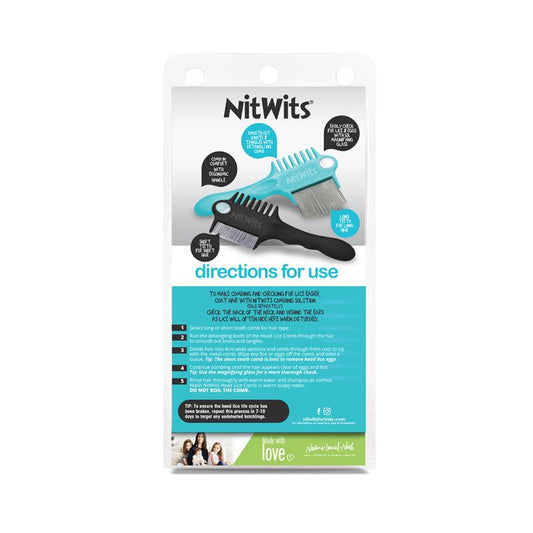 NitWits Head Lice Comb Twin Pack - Effective Lice Removal - Auzzi Store