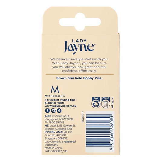 Lady Jayne Brown Bobby Pins, 4.5 Cm, Pack of 50-Auzzi Store