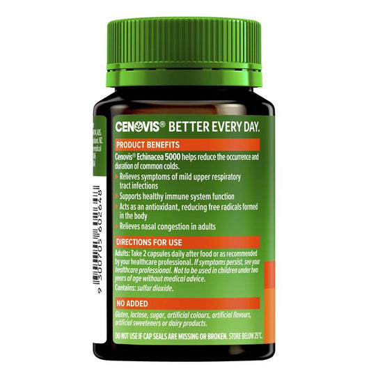 Cenovis Echinacea 5000mg Immune Support Capsules, 60 Count – view 2