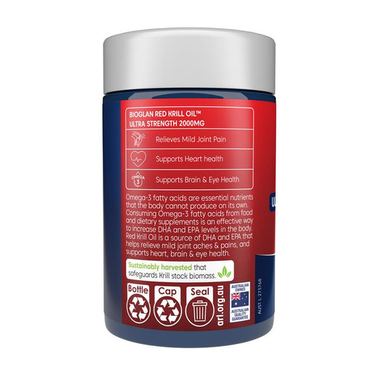 Bioglan Red Krill Oil 2000mg - 30 Capsules for Joint and Heart Health – view 2